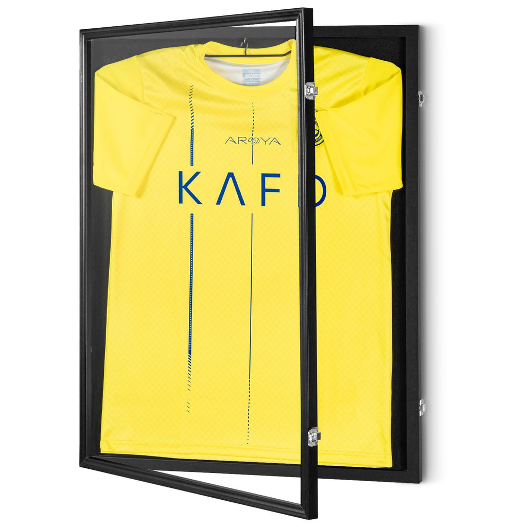 Xeno Jersey Display Case Frame – Large Lockable Shadow Box for Sports Memorabilia