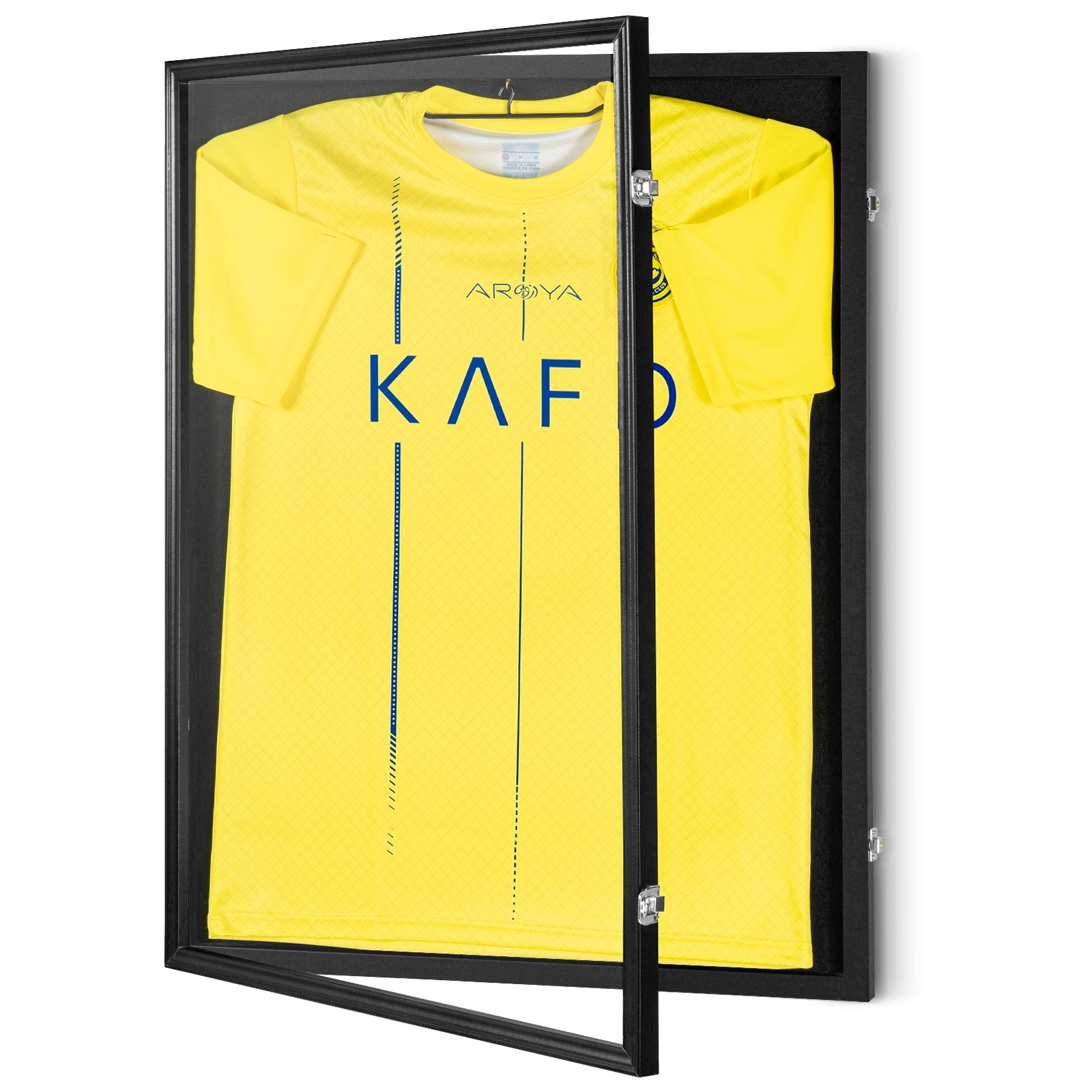 Xeno Jersey Display Case Frame – Large Lockable Shadow Box for Sports Memorabilia